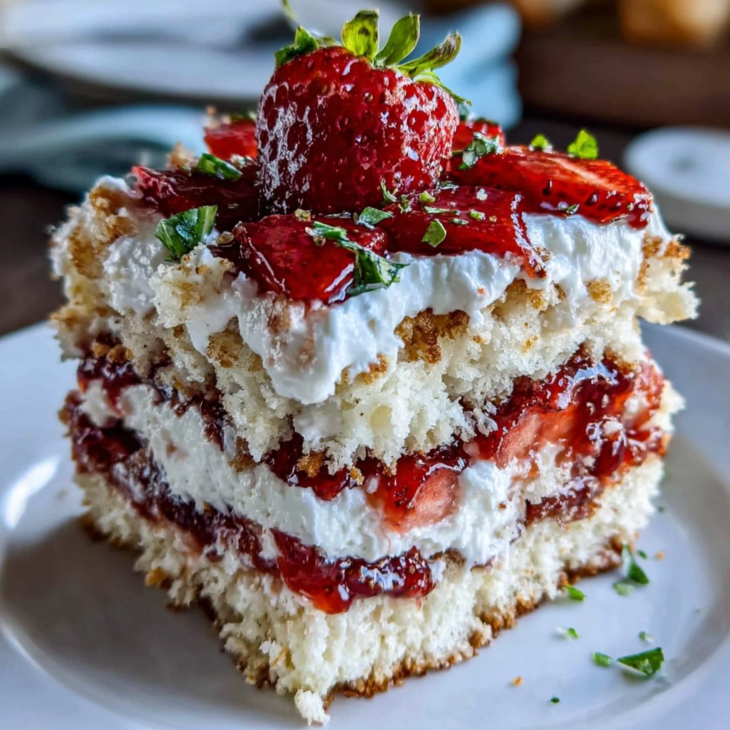 Strawberry Dream Angel Cake