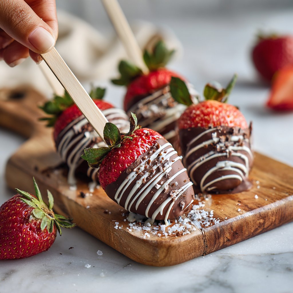 Chocolate-Dipped Strawberry Pops