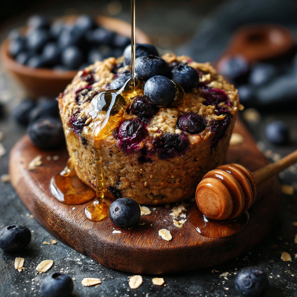 Baked Blueberry Protein Oatmeal