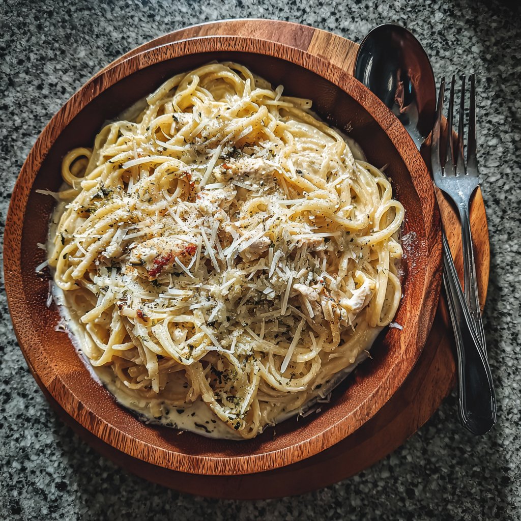 One Pot Creamy Garlic Parmesan Pasta
