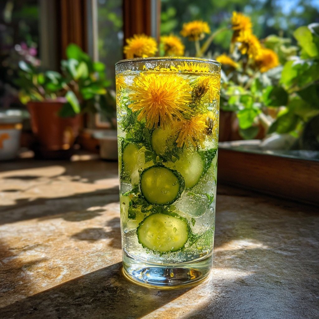 Refreshing Dandelion Cucumber Tea