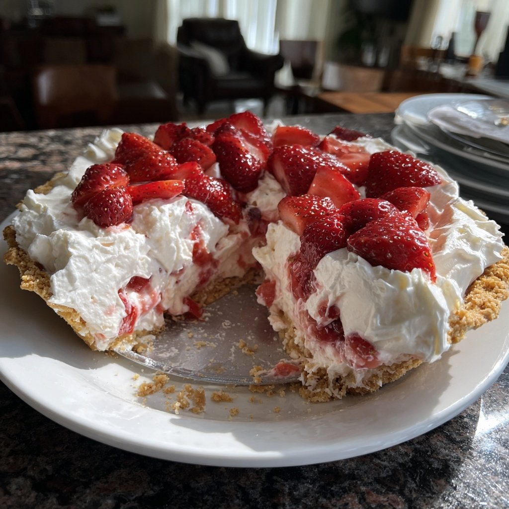 Strawberry Chiffon Pie Delight